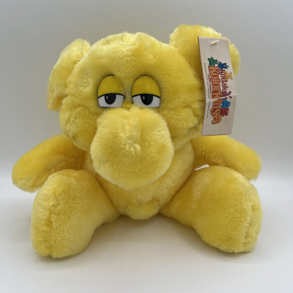 Vtge Kodak Kolorkins Kabboo Plush Yellow Shutter Stuffed Animal 11" 1989 w/tag
